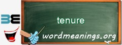 WordMeaning blackboard for tenure